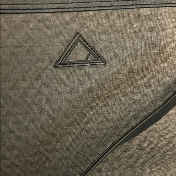 LIZ CLAIBORNE Black Gray Leather Crossbody Bag Vintage - Picture 3 of 8